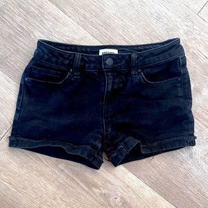 RSQ Black Mid Rise Cuff Girls Shorts size 12 Tilly’s